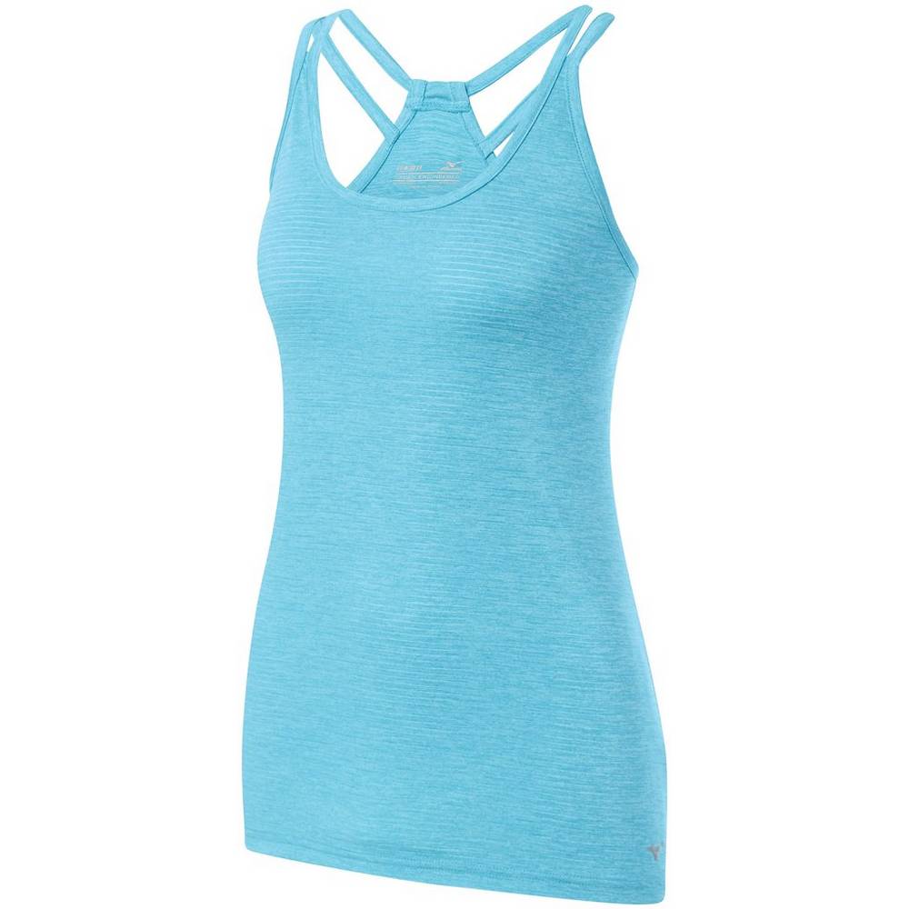 Damske Tank Top Mizuno Lyra Modre Tyrkysové Vypredaj UXFY82375